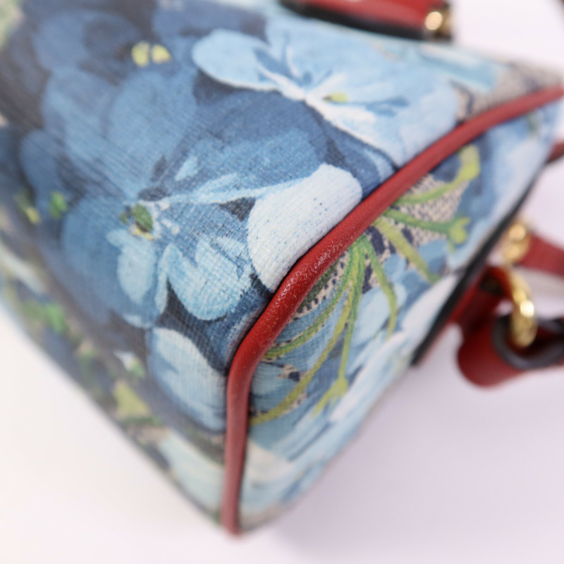 GUCCI 塗層帆布Mini Boston Bag金扣手挽肩背兩用袋-8