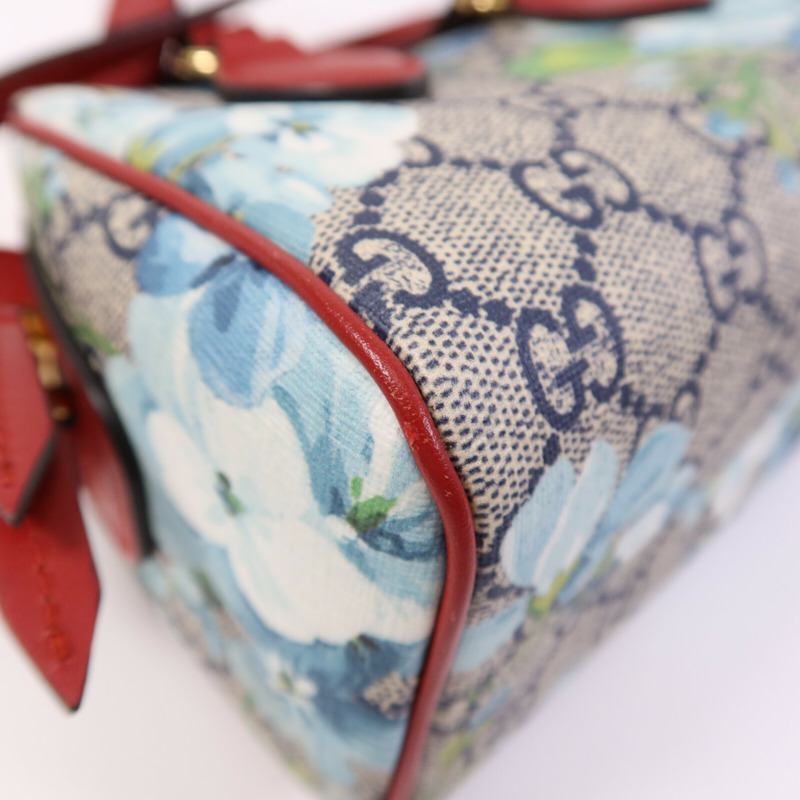 GUCCI 塗層帆布Mini Boston Bag金扣手挽肩背兩用袋-9