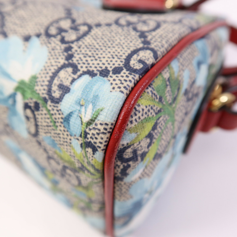 GUCCI 塗層帆布Mini Boston Bag金扣手挽肩背兩用袋-10