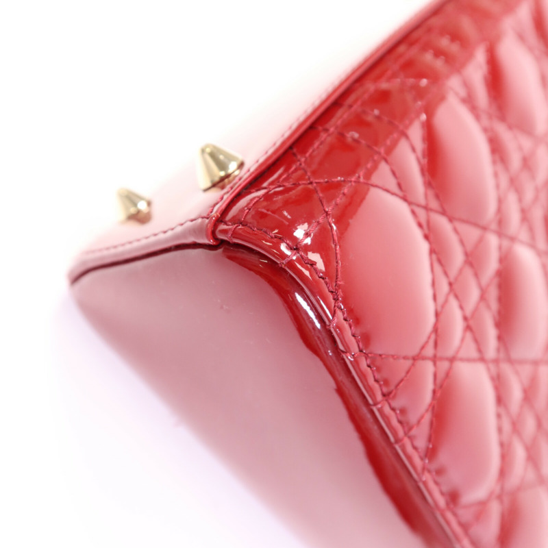Dior 漆皮皮革Lady Dior Small金扣手挽肩背兩用袋-12