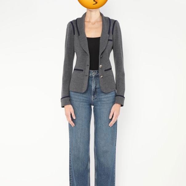 CHANEL 香奈兒 深灰 翻領 西外 西裝外套 休閒外套 外套-2