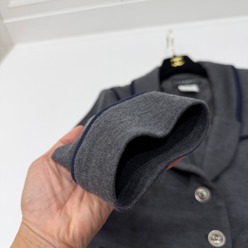 CHANEL 香奈兒 深灰 翻領 西外 西裝外套 休閒外套 外套-16