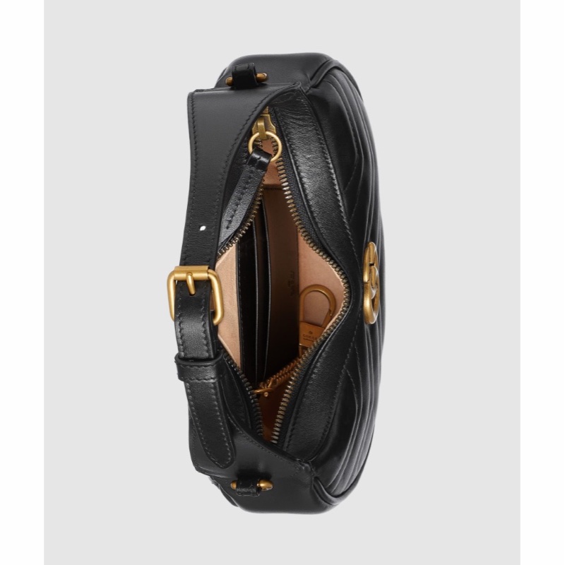 Gucci 女士 GG Marmont半月造型迷你單肩包均碼碼MINI、21.5cm*5cm*11cm-3