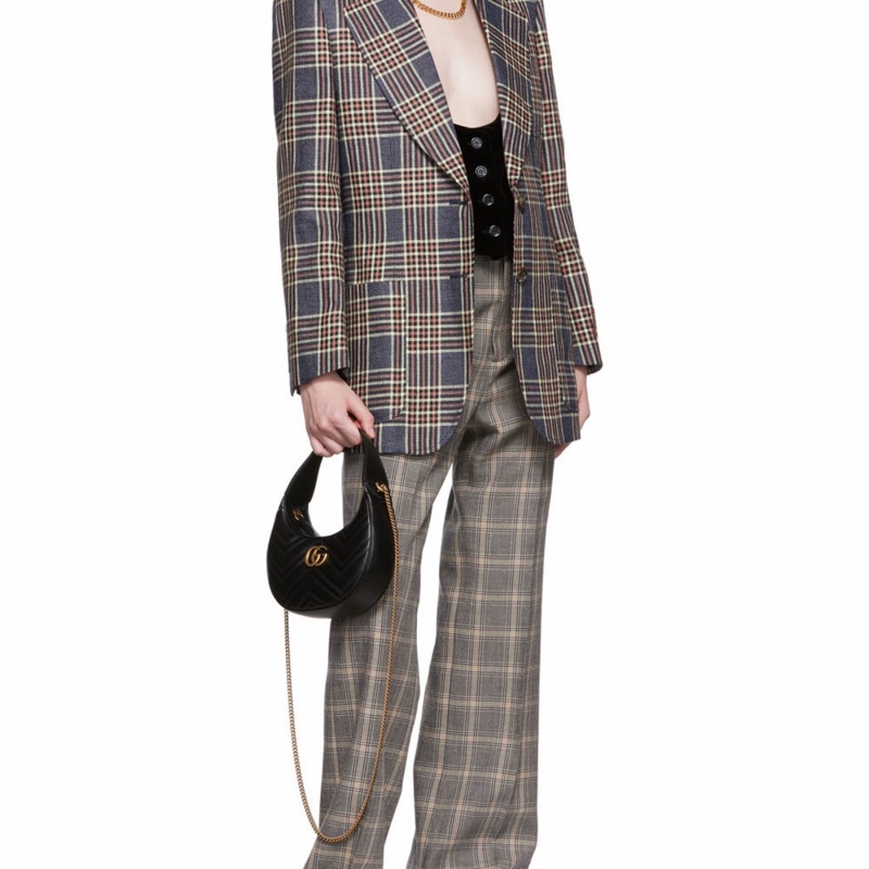 Gucci 女士 GG Marmont半月造型迷你單肩包均碼碼MINI、21.5cm*5cm*11cm-5