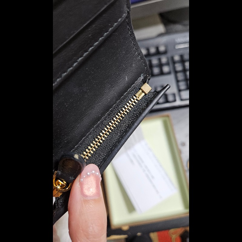 Burberry 兩折短夾 黑色 二手-2