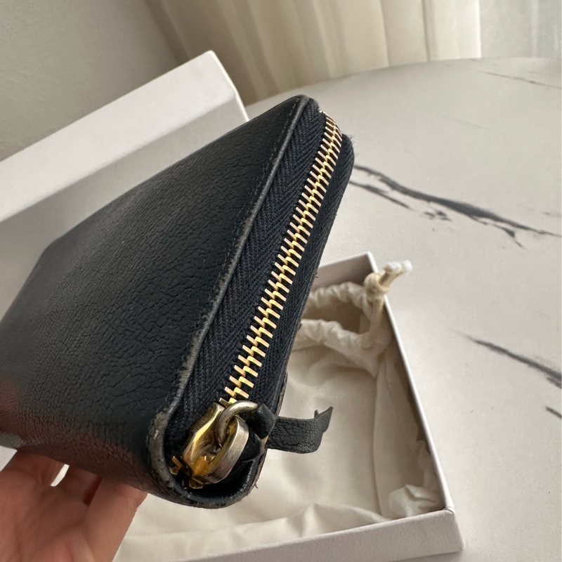 巴黎世家最甜長夾 還是藍色金釦-1