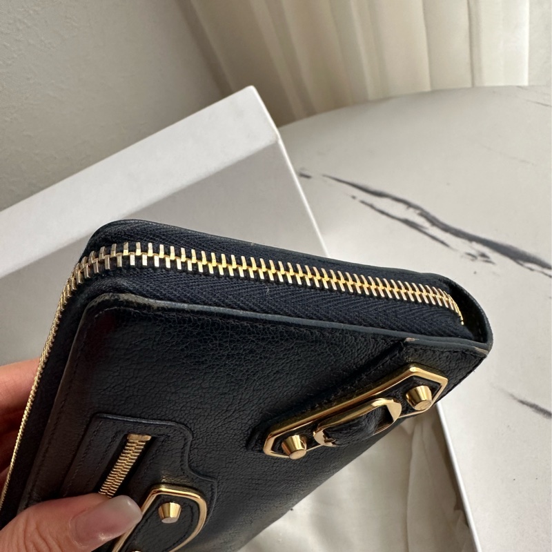 巴黎世家最甜長夾 還是藍色金釦-2