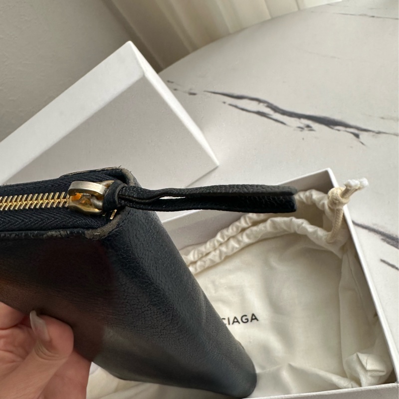 巴黎世家最甜長夾 還是藍色金釦-9