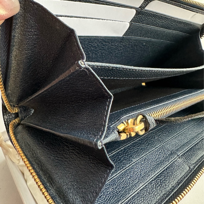 巴黎世家最甜長夾 還是藍色金釦-10