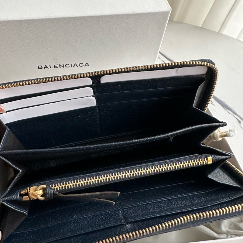 巴黎世家最甜長夾 還是藍色金釦-11