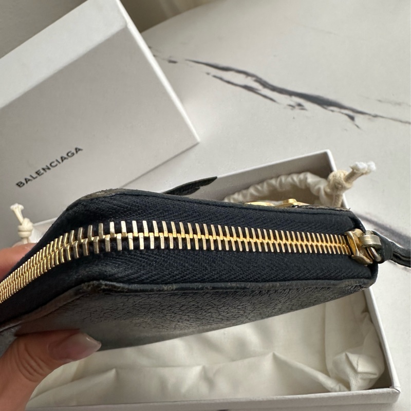 巴黎世家最甜長夾 還是藍色金釦-19