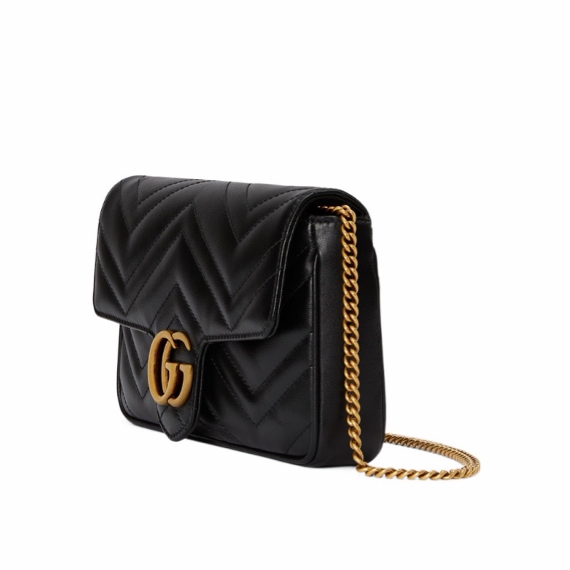Gucci 女士 GG Marmont系列迷你鏈條WOC均碼碼常規、21cm*5cm*12cm-1