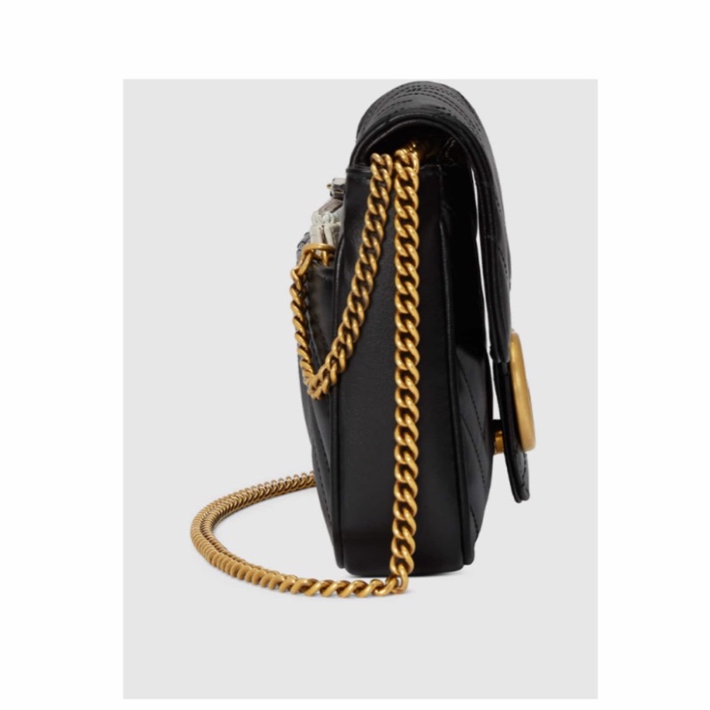 Gucci 女士 GG Marmont系列迷你鏈條WOC均碼碼常規、21cm*5cm*12cm-2
