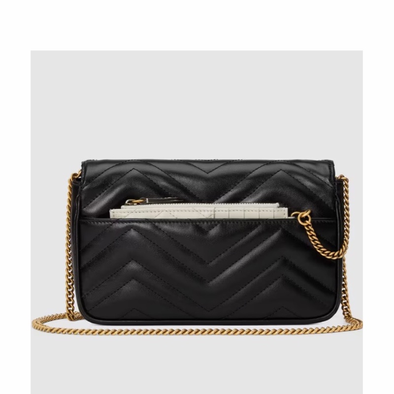 Gucci 女士 GG Marmont系列迷你鏈條WOC均碼碼常規、21cm*5cm*12cm-3
