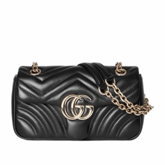 Gucci 女士 GG Marmont系列小號肩背包均碼碼小號、22cm*6cm*12.5cm-0