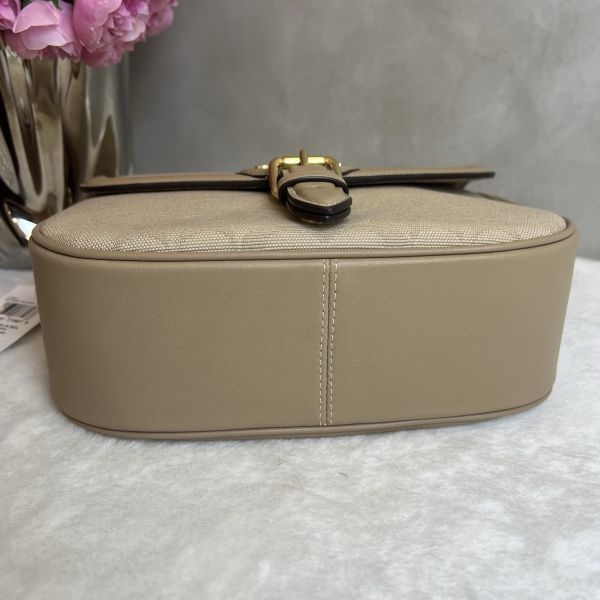 Coach 全新卡其色老花馬鞍包-6