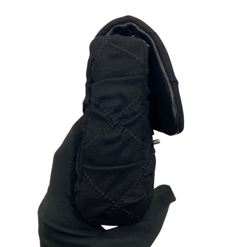 CHANEL 香奈兒 肩背包 尼龍 黑色 銀釦-3