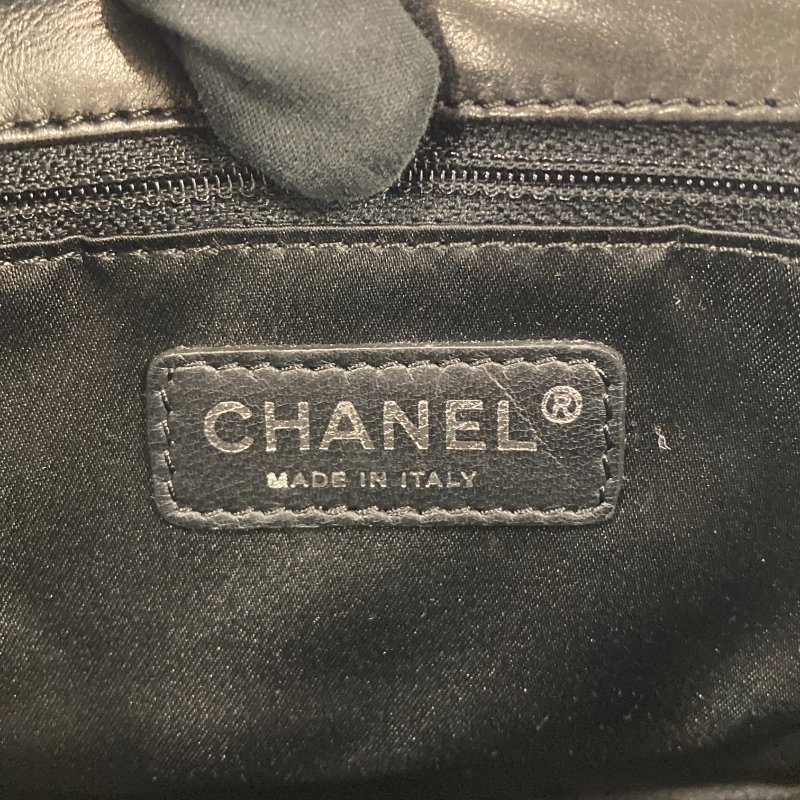 CHANEL 香奈兒 肩背包 尼龍 黑色 銀釦-7