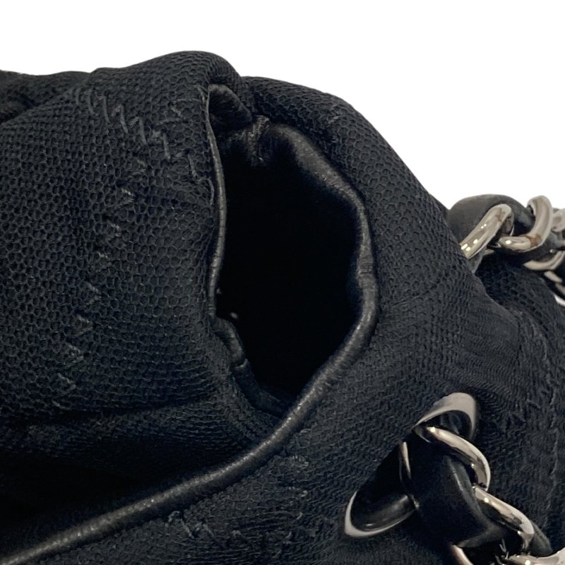 CHANEL 香奈兒 肩背包 尼龍 黑色 銀釦-16