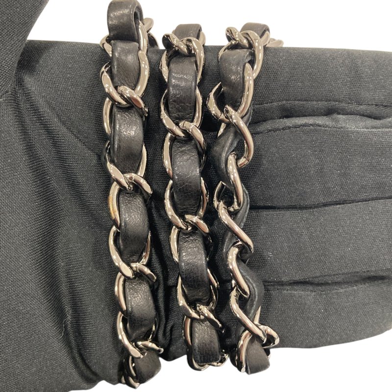 CHANEL 香奈兒 肩背包 尼龍 黑色 銀釦-18