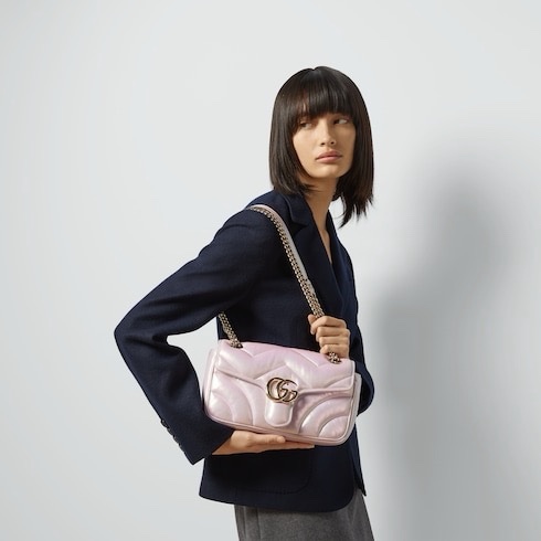 Gucci 女士 GG MARMONT 翻蓋小號單肩包均碼碼小號、26cm*7cm*15cm-8