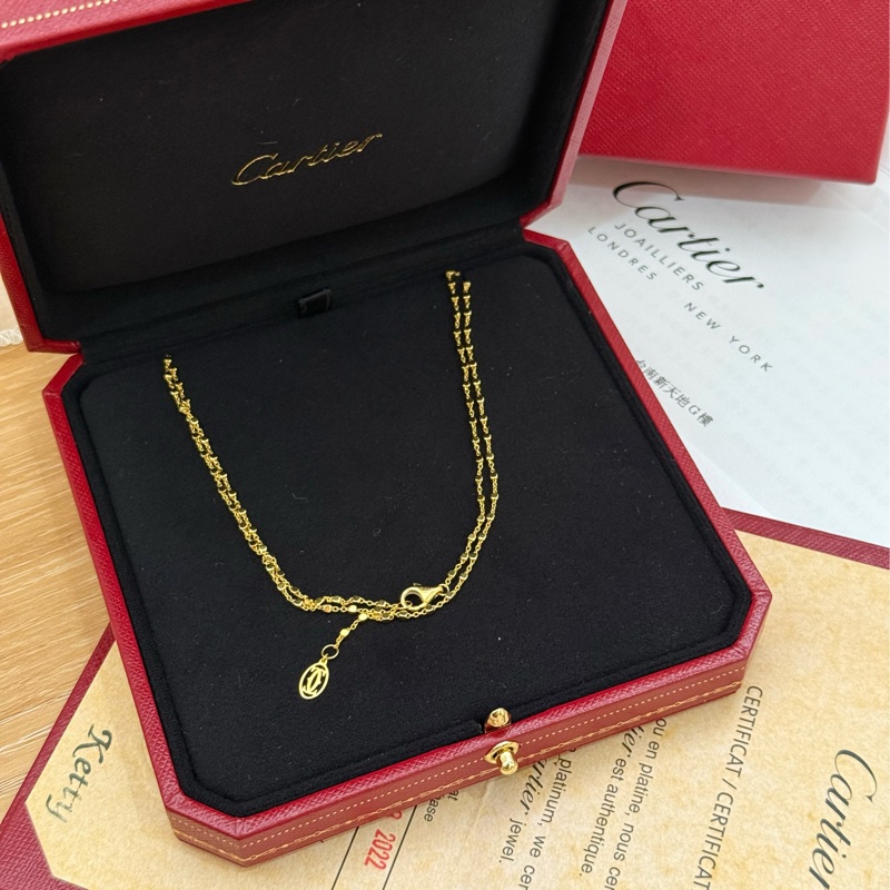 （台灣專櫃購證全配）Cartier CUBE 18k 方塊項鍊-0