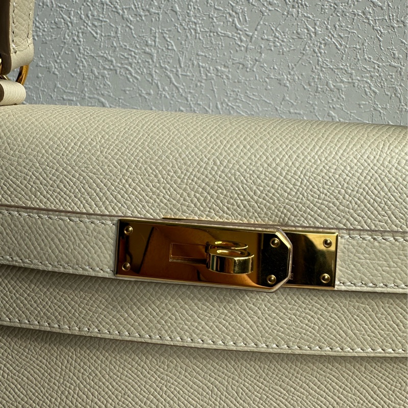 Hermes Kelly 奶昔白金釦 kelly28 氣質女神-2