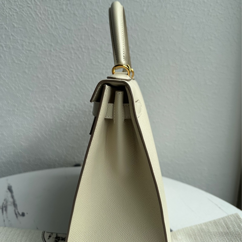 Hermes Kelly 奶昔白金釦 kelly28 氣質女神-6