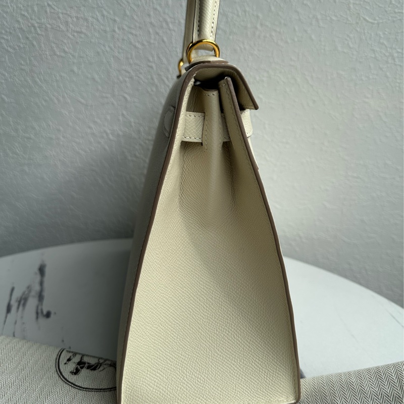 Hermes Kelly 奶昔白金釦 kelly28 氣質女神-8