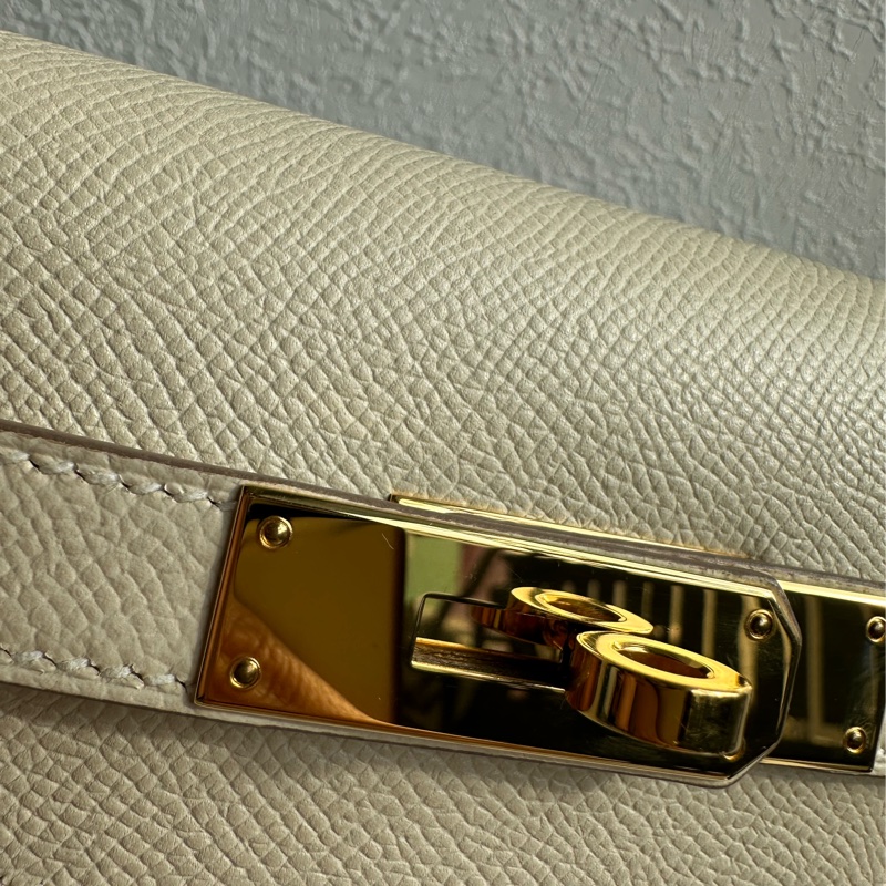 Hermes Kelly 奶昔白金釦 kelly28 氣質女神-13