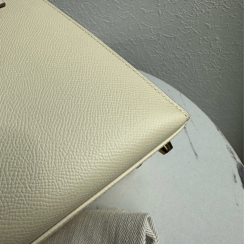 Hermes Kelly 奶昔白金釦 kelly28 氣質女神-16