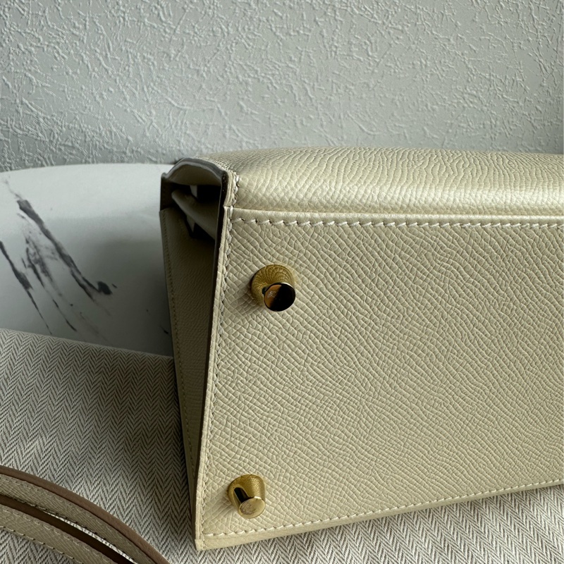 Hermes Kelly 奶昔白金釦 kelly28 氣質女神-18