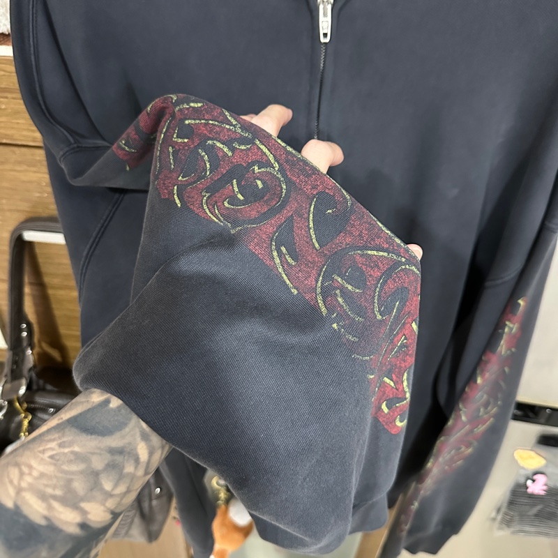 巴黎世家 Balenciaga 火焰 字體 連帽外套 棉外套-2