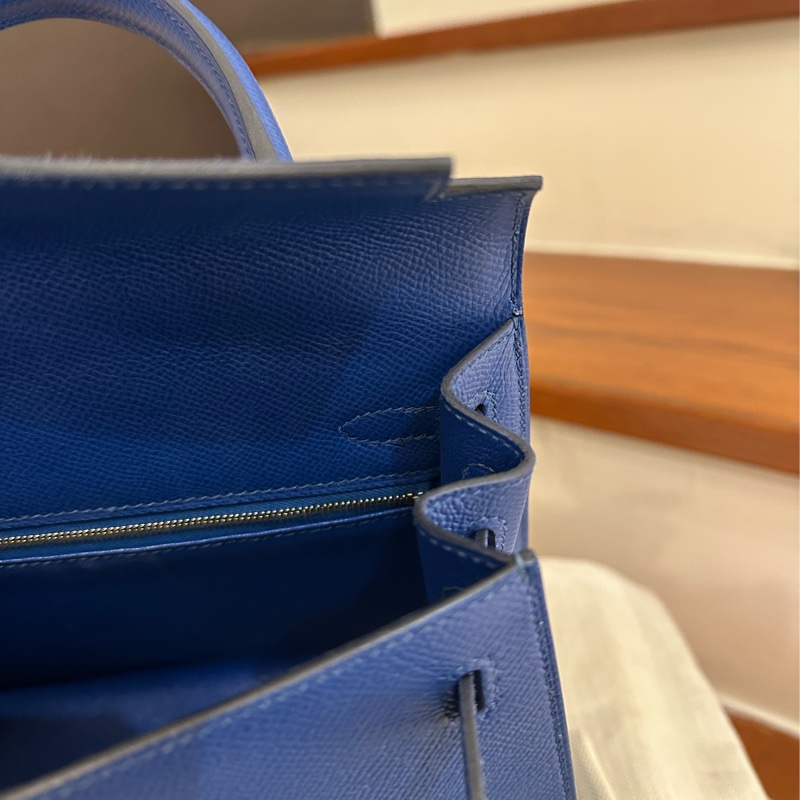HERMES 藍金釦Kelly 凱莉25-11