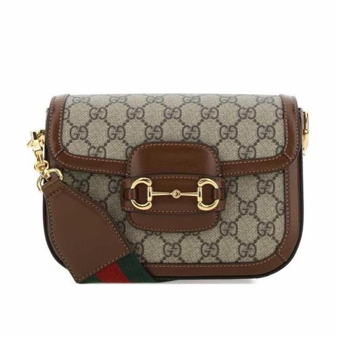 Gucci 女士 Horsebit 1955系列迷你手袋均碼碼MINI、20.6cm*5.1cm*14.4cm