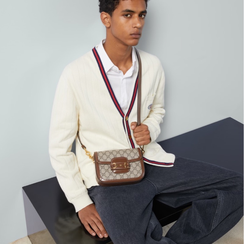 Gucci 女士 Horsebit 1955系列迷你手袋均碼碼MINI、20.6cm*5.1cm*14.4cm-4