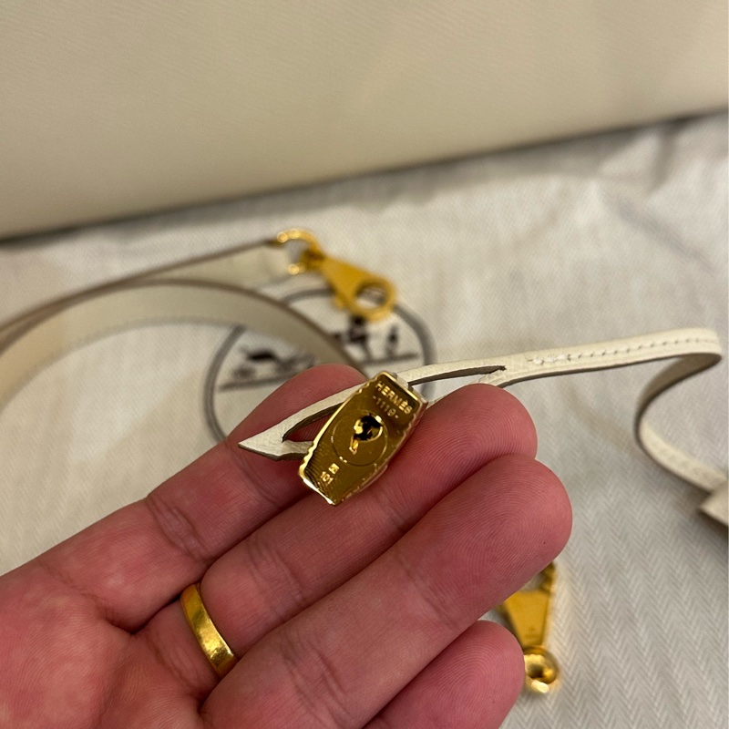 HERMES 奶昔白金釦KELLY28-12