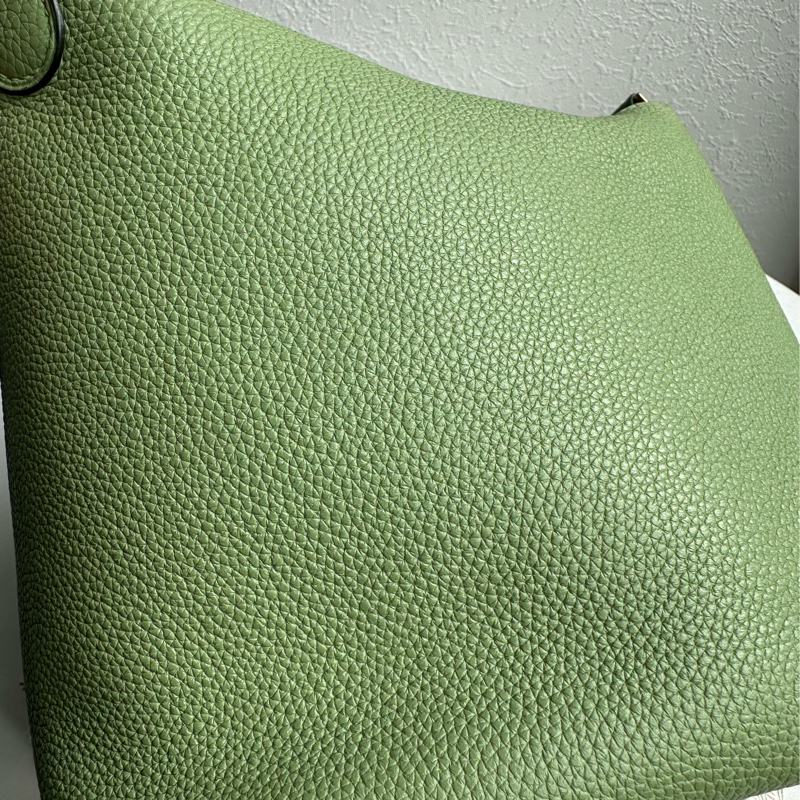 愛馬仕菜籃子18 牛油果綠還是金釦-10