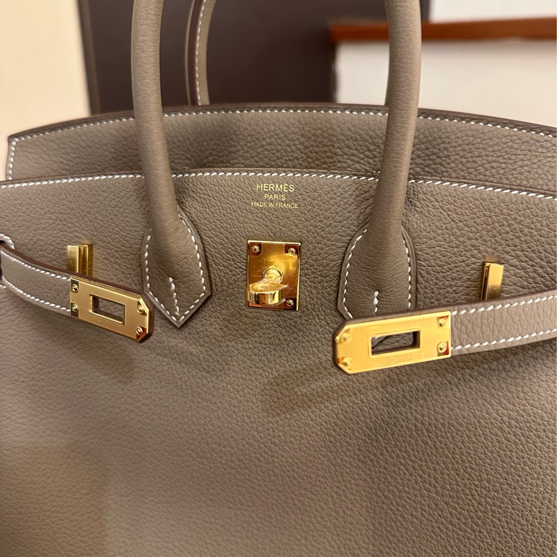 HERMES 大象灰金釦黃金尺寸BIRKIN25 未使用-9