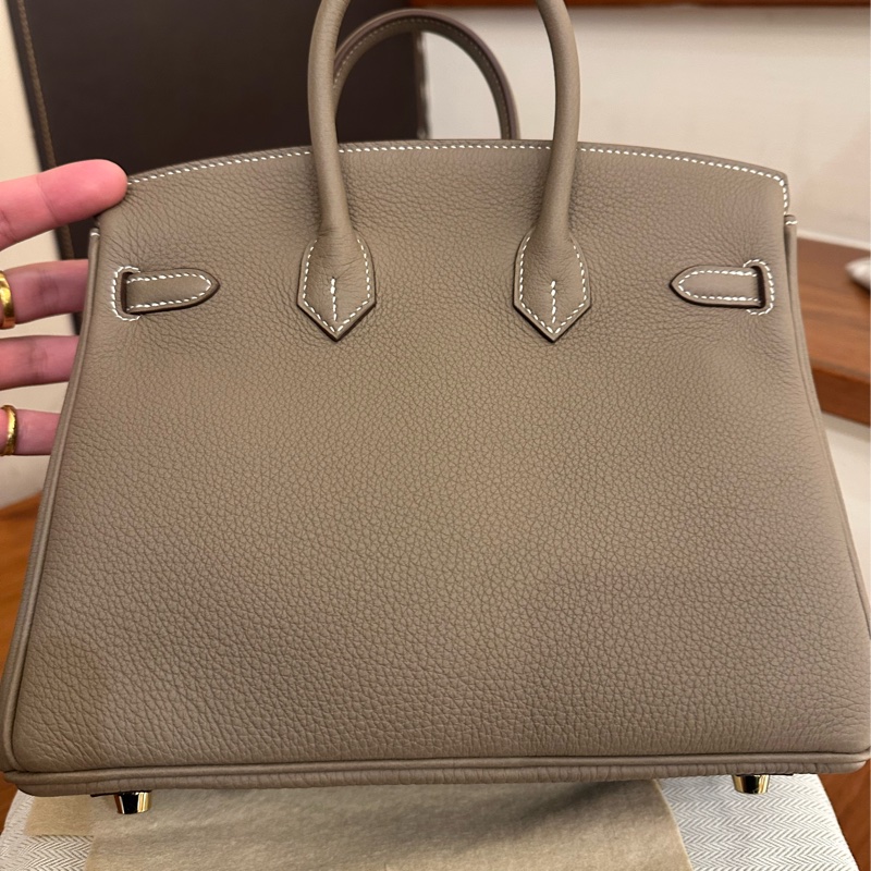HERMES 大象灰金釦黃金尺寸BIRKIN25 未使用-10
