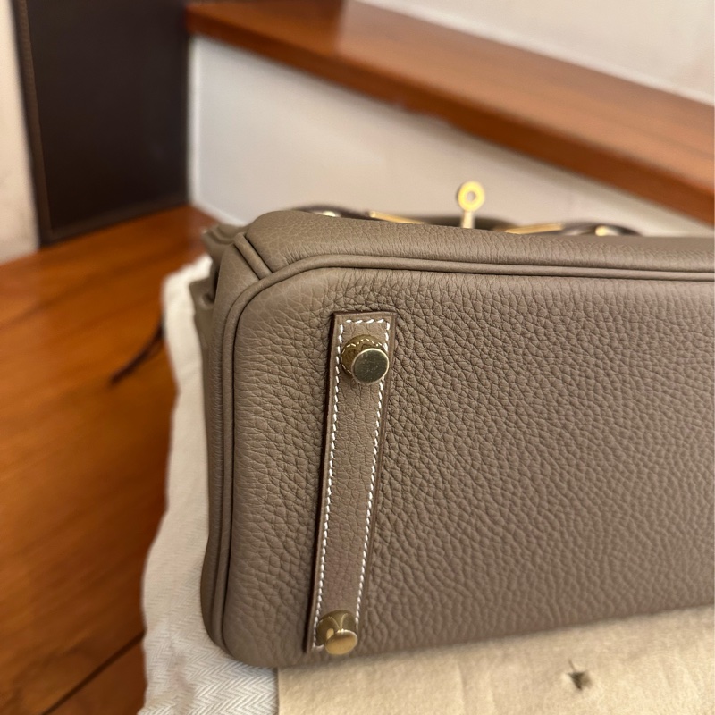 HERMES 大象灰金釦黃金尺寸BIRKIN25 未使用-13