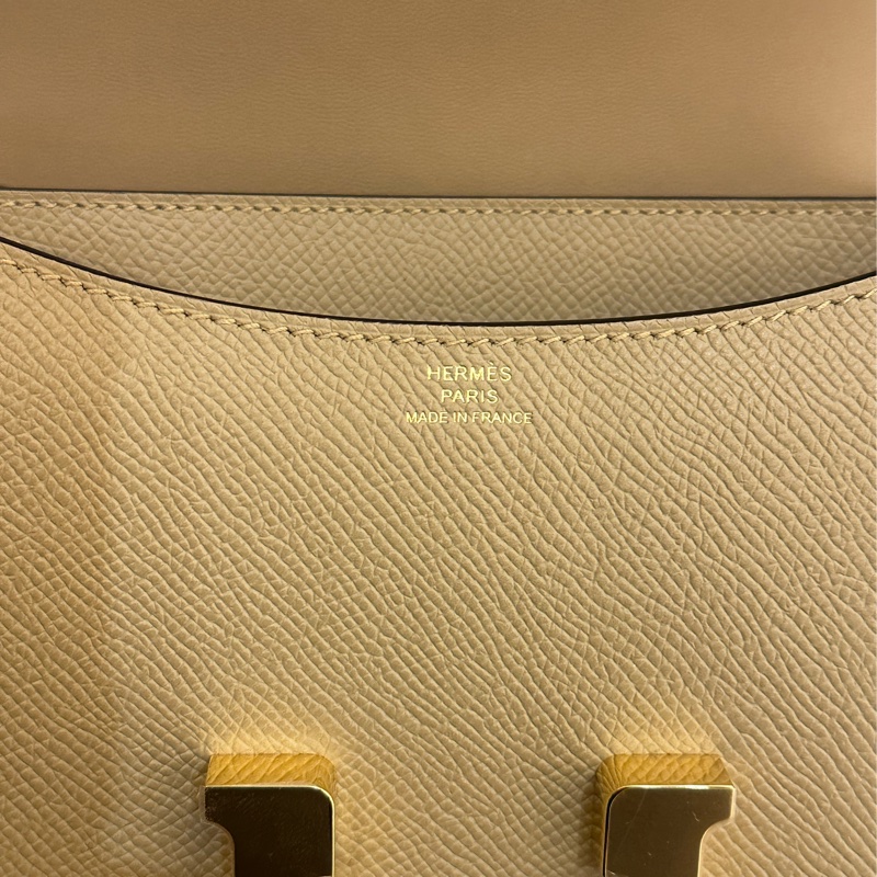 HERMES 新色💕塵埃灰金釦康康19斜背包 未使用-10