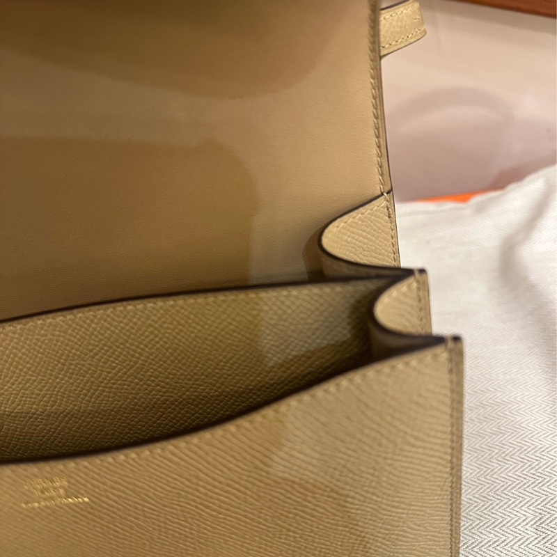 HERMES 新色💕塵埃灰金釦康康19斜背包 未使用-12