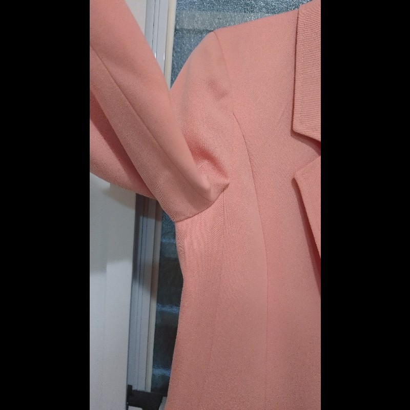 Chanel 粉色雙排釦長版外套-16