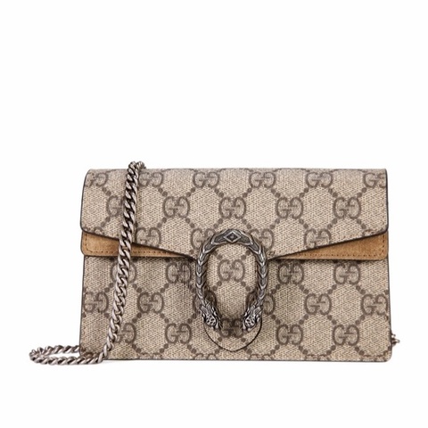 Gucci 女士 Dionysus系列GG Supreme迷你單肩包均碼 鋼印款碼超MINI、16.5cm*4cm*10cm