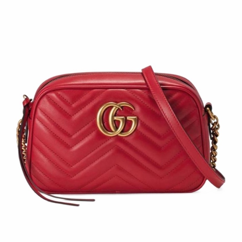 Gucci 女士 GG Marmont系列小號絎縫肩背包均碼碼24cm*7cm*13cm-0