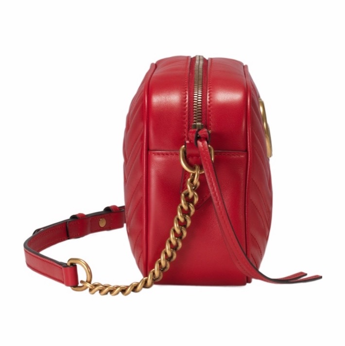 Gucci 女士 GG Marmont系列小號絎縫肩背包均碼碼24cm*7cm*13cm-1