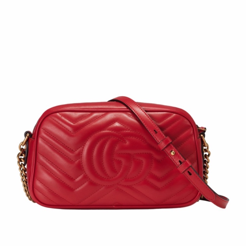 Gucci 女士 GG Marmont系列小號絎縫肩背包均碼碼24cm*7cm*13cm-2