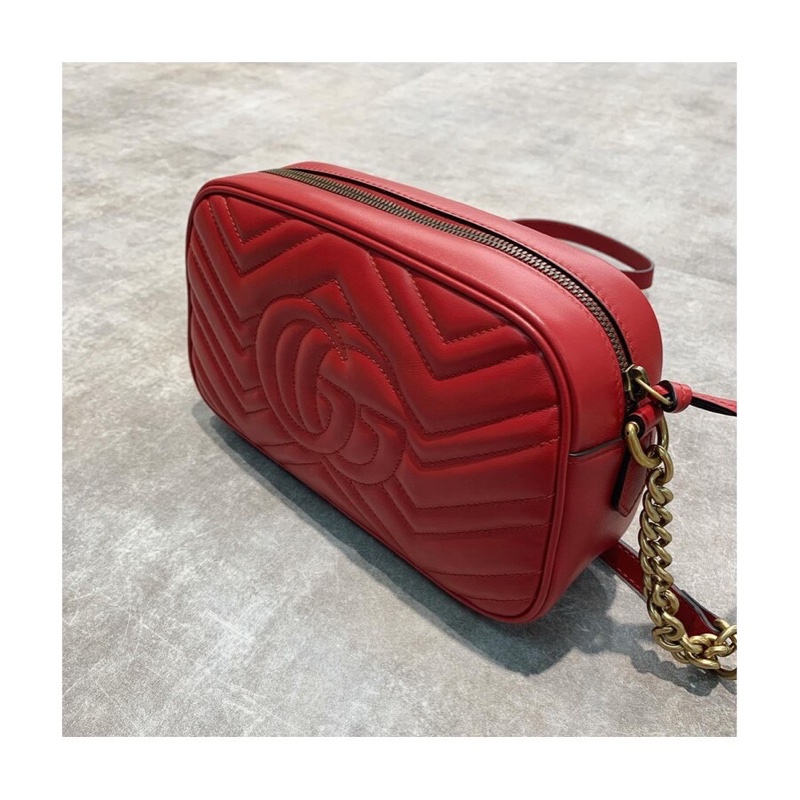 Gucci 女士 GG Marmont系列小號絎縫肩背包均碼碼24cm*7cm*13cm-6
