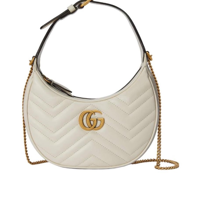 Gucci 女士 GG Marmont半月造型迷你單肩包均碼碼MINI、21.5cm*5cm*11cm-0